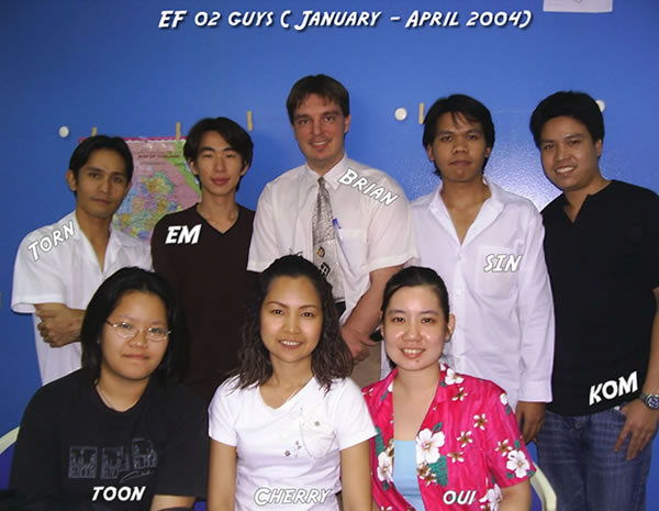 Lubos (Brian) teacher at EF, Nonthaburi, Bangkok, 2004